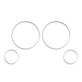 Aluminium facelift rings for BMW E38 / E39 / E53   #299-000